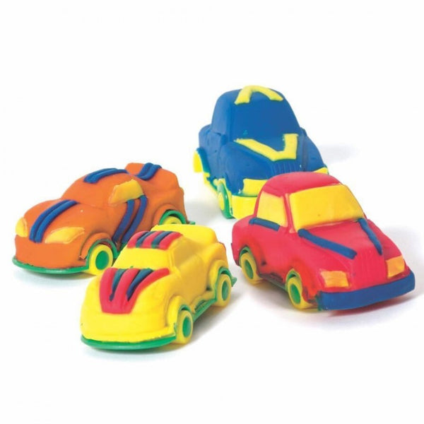 'City Cars' - 4 Plasticine Pots + Accessories