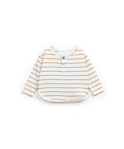 Striped Cotton Sweater (Mustard-Ecru) - PlayUp Mini