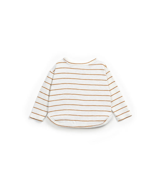 Striped Cotton Sweater (Mustard-Ecru) - PlayUp Mini