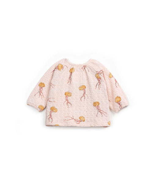 Jellyfish Printed Sweater (Pink) - PlayUp Mini