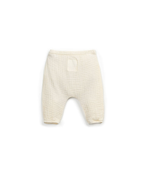 Woven Pants with Coconut Button (Natural) - PlayUp Mini