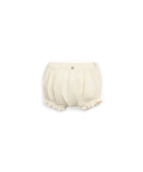 Shorts with Coconut Button (Natural) - PlayUp Mini