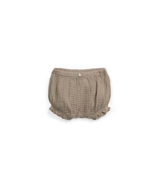 Coconut Button Shorts (Taupe) - PlayUp Mini