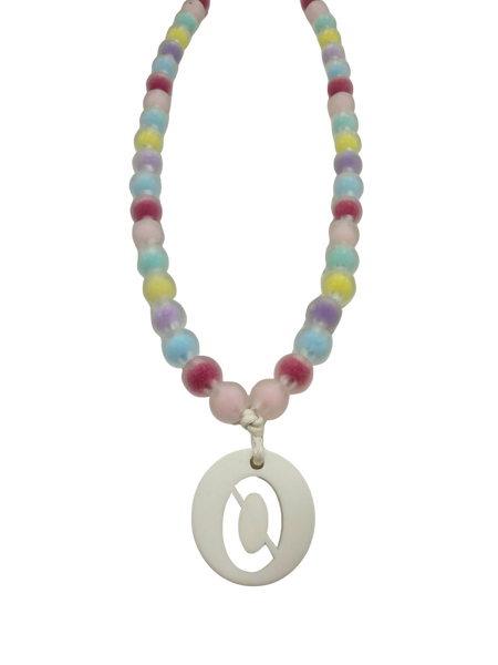 Colar Bolas Colorido Fosco