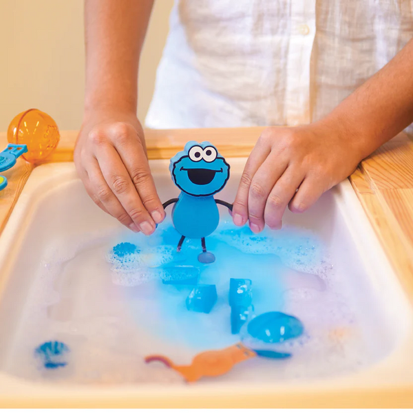 Cookie Monster - Pack Boneco + 2 Cubos Glo Pals